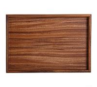 Japanese Style Walnut Wood Tray Multipurpose Food Prep for surface - Smooth Finished Dessert Plate for Kitchen Counter 25x20cm(33x23x2.6cm)