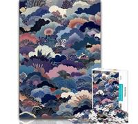 Japanese Style Waves 1000 Piece Jigsaw Puzzles for Adults & Teens,Toys Educational Games Stress Relieving Wishlist with Santa Claus 50x75cm
