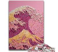 Japanese Style Waves 1000 Piece Jigsaw Puzzles for Teenagers,Educational Games Home Decoration Artists Collection,Fine Art (50x75cm)