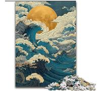 Japanese Style Waves 1000 Pieces Jigsaw Puzzles for Adults And Teens, for Age 14+ Home Art Decor Family Games Christmas Birthday Gifts (50x75cm)