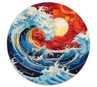 Japanese Style Waves 1000pcs Animation Jigsaw Puzzles Impossible Puzzle Beautiful Decoration for Adults And Kids 1000pcs (67.5x67.5cm)