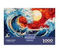 Japanese Style Waves Jigsaw Puzzles 1000 Pieces Jigsaw 70x50cm/1000pcs Gift For Kids Stress Reliever Educational Games DIY Cardboard