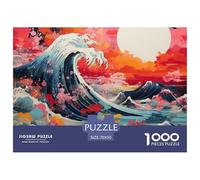 Japanese Style Waves Jigsaw Puzzles 1000 Pieces Puzzles 70x50cm/1000pcs Toy for Adults And Kids Stress Reliever Educational Games DIY Cardboard