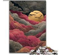 Japanese Style Waves Jigsaw Puzzles for Adults 1000 Piece, Brain Intelligence Challenge Addictive Toys Birthday Gifts for Age 14+ (26x38cm)