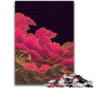 Japanese Style Waves Jigsaw Puzzles for Adults 1000 Pieces,Help The Brain Exercise Addictive Toys to Cultivate Patience Great Gift (38x26cm)