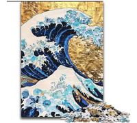 Japanese Style Waves Jigsaw Puzzles for Adults Teenagers Jigsaws Puzzle, Perfect for Game Nights, Colorful Toy for Home Gift (50x75cm)