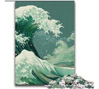 Japanese Style Waves Jigsaw Puzzles for Teenagers, for Age 14+ Fun Games Fun Activities at Home, Birthday Gifts, Travel Gifts (70x100cm)