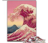 Japanese Style Waves Puzzles 1000 Pieces for Adults, Pattern Assembly Deal As Gifts for The Whole Family Suitable for And 14 (26x38cm)
