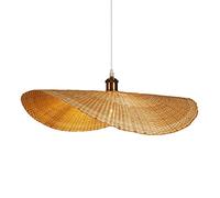 Japanese Style Weave Pendant Light Bamboo Lamp Wicker Rattan Chandelier Adjustable Boho Chandelier Hanging Light Basket Light Fixture for Farmhouse Bedroom Living Room