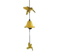 Japanese Style Wind Chimes Metal Yellow Hanging Ornament