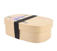 Japanese Style Wooden Bento Box with Leak Proof Design for Fruit Dessert