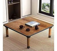 Japanese Style Wooden Folding Square Coffee Table Low Table for Sitting On The Floor Foldable Dining Table Tea Table Kotatsu Table (27.5 * 19.6inch Brown)