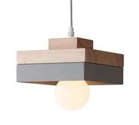 Japanese Style Wooden Iron Pendant Light, Creative Color Hanging Lamp Lampshade, E27screw Single-head chandelier, Balcony Restaurant Decoration Ceiling Lighting Fixtures