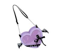 Japanese Styles Crossbody Bag Lovely Shoulder Heart Shape Itabag Messengers Dating For Pin Display Sweet Bows Shoulder Lovely Dating Teens Japanese Crossbody