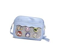 Japanese Styles Crossbody Bag =PU Leather Itabag Student School Bag Large Capacity Shoulder Clear Pin Display Clear Itabag Pu Shoulder Crossbody Student School For Pin Display