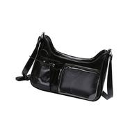 Japanese Styles Itabag Lovely Shoulder Bag Clear Crossbody Bag Fashion Dating Bag PU Leather Messengers Bag School Bag, Black, 30x20cm/11.81x7.87''