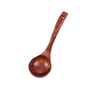 Japanese Styles Solid Wood Soup Ladle with Curved Handle for Stirring Porridge and Serving Stews Ergonomic Designs Wooden Kitchens Ladles