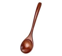 Japanese Styles Wooden Soup Spoon with Long Handle Kitchen Utensil Practical Tableware for Home Dining Outdoor Use Traditional Japanese Serving Spoon