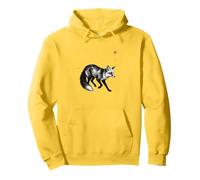 Japanese Sumi-e Collection Ink Wash Wildlife Art Ezo Red Fox Pullover Hoodie