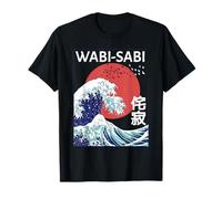 Japanese Sunset Wabi-Sabi Great Wave Kanagawa Ocean Zen T-Shirt
