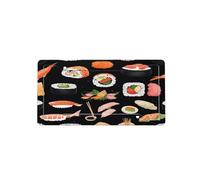 Japanese Sushi Black -Print Four-Hole License Plate Holder With Custom Designs - Weather Resistant & Easy Fit For Front/Rear Vehicles