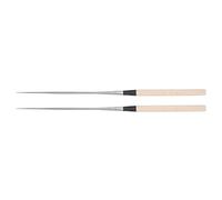 Japanese Sushi Chopsticks Stainless Steel with Wood Handle | Heat Insulation & Oxidation Protection Design | Culinary Chopsticks for Sushi / Ramen / Cooking (L)