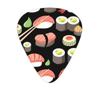Japanese Sushi Cuisine,12 Pcs Guitar Pick,3 Different Thickness Plectrums for Acoustic Guitar Bass Ukulele (0.46mm 0.96mm 0.71mm)