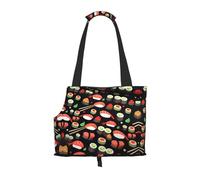 Japanese sushi shrimp Printed Pet Shoulder Bag Lightweight Breathable Travel Pet Bag 26 * 34cm Weekend Pet Travel Set