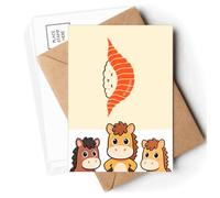 Japanese Sushi Singmon Rice Ball Postcards Envelopes Cards Mailing Year Horse