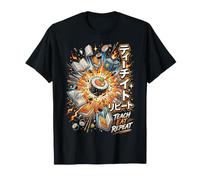 Japanese Sushi Teach Eat Repeat Anime Comic Graphic T-Shirt
