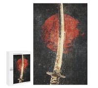 Japanese Sword Art Print -1 Puzzle 1000 Teile Schwer Puzzle Spielzeug Lernspiel Impossible Herausforderungsspielzeug Für Erwachsene Kinder 1000 PCS