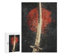 Japanese Sword Art Print -1 Puzzle 1000 Teile Schwer Puzzle Spielzeug Lernspiel Impossible Herausforderungsspielzeug Für Erwachsene Kinder 300 PCS