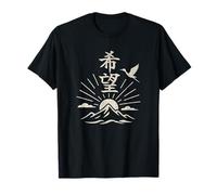 Japanese Symbol for Hope (Kibo) Crane Kanji Art Calligraphy T-Shirt