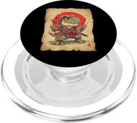 Japanese T-Rex, Dinosaur Samurai Warrior, Kawaii TRex Ninja PopSockets PopGrip for MagSafe
