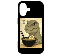 Japanese T-Rex Ramen Dinosaur Eating Noodles Anime Manga Case for iPhone 17