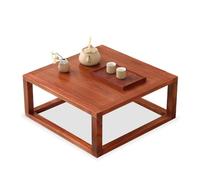Japanese Tatami Coffee Table Low Square Floor Tea Table for Living Room & Tea Room Integrated Frame Design 24"x16"x10" Brown Ideal for Floor Seating & Relaxation