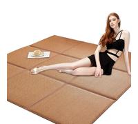Japanese Tatami Mat - Breathable Foldable Summer Sleeping Mat with Non-Slip Bottom for Yoga, Relaxing, Sitting, 180x180cm