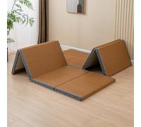 Japanese Tatami Mat, Foldable Futon Mattress, 90×200×3cm | Folding Coconut Fibre Mattress, Fold-up Floor Mattress, Non-slip Sleeping Mat for Meditation Yoga Zen