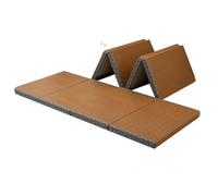 Japanese Tatami Mat, Foldable Futon Mattress, 90×200×3cm | Folding Coconut Fibre Mattress, Fold-up Floor Mattress, Non-slip Sleeping Mat for Meditation Yoga Zen