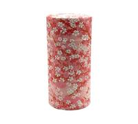 野口熊太郎茶園 Japanese Tea Canister Tin Sakura cherry blossoms/Double Lid/Japanese YUZEN Washi Paper Pasted /200g Tea Capacity/Loose Leaf Tea Storage/Storage Container with Lid