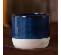 Japanese Tea Cup, Vintage Coffee Mug, Ceramic Espresso Mug, Chinese Tea Cups Coffee Hand Cup, Retro Asian No Handles for Water(M,Blue)