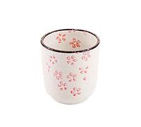 Japanese Tea Cups, Ceramic Coffee Mug,Cherry Blossoms Teacup,for Office and Home(White)