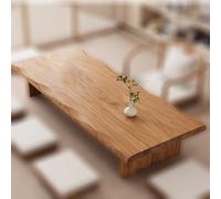 Japanese Tea Table, Multifunctional Low Wooden Coffee Table for Tatami, Rectangular Low Altar Table, 100x50x35cm, Ideal Japanese Furniture for Living Room
