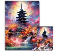 Japanese Temple 1000-Piece Jigsaw Puzzle cardboard Jigsaw Puzzles for Adults Challenging Brain Teaser - Relaxing Toy for Teenagers 26X38CM/10.23x14.96inch