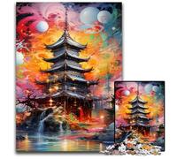 Japanese Temple 1000-Piece Jigsaw Puzzle Impossible Jigsaw Puzzles for Adults for Birthdays And Holidays 50x75CM/19.68x29.52inch