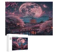 Japanese Temple 300Pc Jigsaw Puzzles Suitable Adults ChildrenJigsaws Festive Gathering Family Bonding Whimsical Design Great GiftLoved Ones 300 PCS