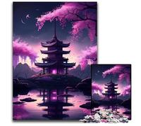 Japanese Temple Adult Jigsaw Puzzles 1000 Pieces Impossible Jigsaw Puzzles for Adults Intricate Design for Teenagers, DIY Decor, And Brain-Boosting Fun 50x75CM/19.68x29.52inch