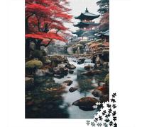 Japanese Temple Garden Jigsaw Puzzles for Adults Interesting Puzzles 1000 Piece Impossible Puzzle Home Decoration Gifts 52x38cm/1000pcs