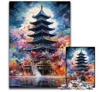 Japanese Temple Jigsaw Puzzles for Adults, 1000 Piece cardboard Jigsaw Puzzles for Adults Challenging Brain Teaser for Teenagers, Family Game Night Fun 26X38CM/10.23x14.96inch
