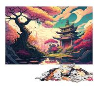 Japanese Temple Style 1000 Piece Jigsaw Puzzle cardboard Puzzles Brain Challenge, for Teenagers & Home Decor 26X38CM/10.23x14.96inch